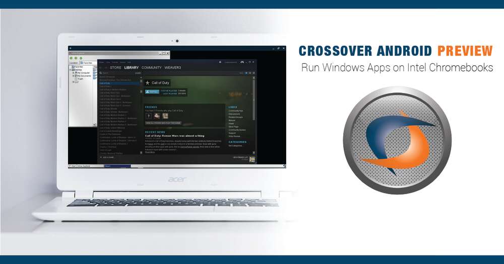 Windows-sovelluksia on mahdollista käyttää Chromebookeilla CrossOverin avulla