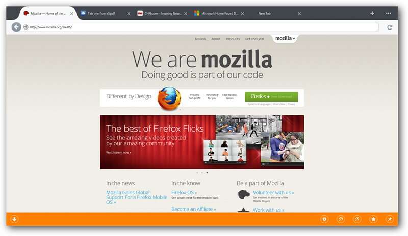 Firefoxin kosketusversio Windows 8:lle saapuu joulukuussa