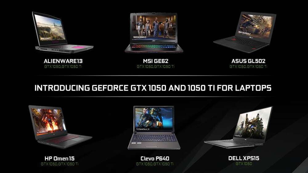 Nvidia julkaisi uudet edulliset GeForce GTX 1050 ja 1050  Ti -näytönohjaimet kannettaviin