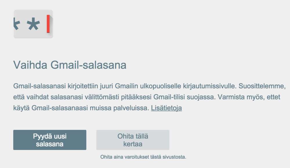 Helppo tapa suojata Gmail-salasanasi: Salasanavaroitus-lisäosa