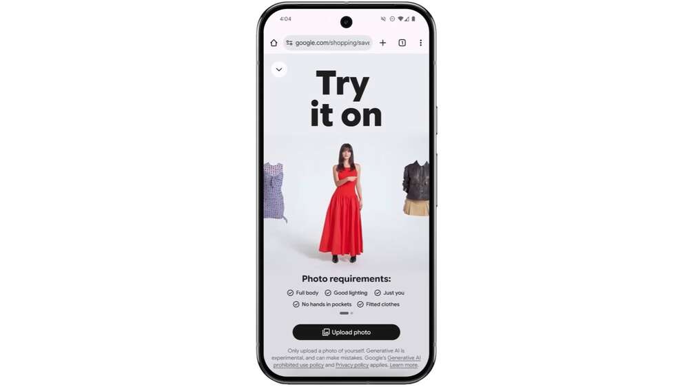 Googlen tekoäly mahdollistaa vaatteiden kokeilun virtuaalisesti päällesi