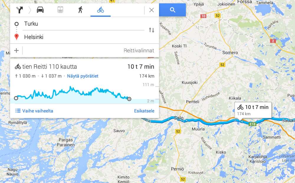 Suomi sai uuden ulottuvuuden Googlen kartoissa: Hyötyä pyöräilijöille