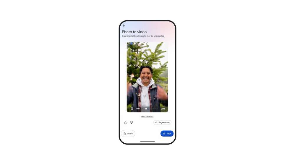 Google Kuvat saa tekoälyominaisuuden, joka muuttaa kuvat videoiksi