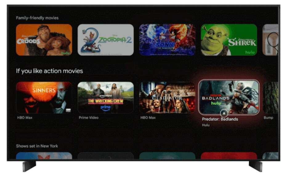 Google TV saa tuen liikeohjattaville kaukosäätimille ja syvemmälle tekoälylle