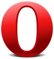 Opera 11.10 ulkona uuden kalliin mainoksen kera