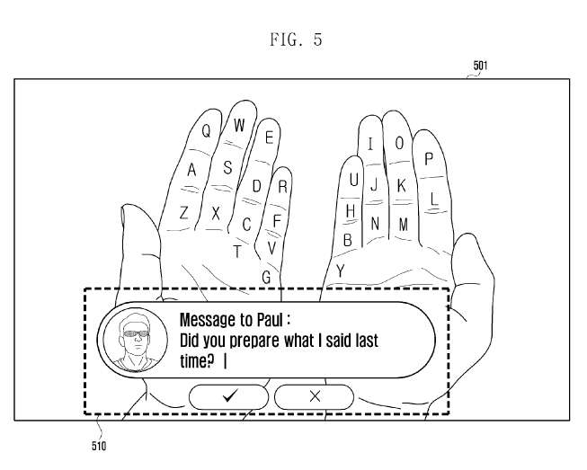 Samsung patentoi lisättyä todellisuutta hyödyntävän virtuaalinäppäimistön