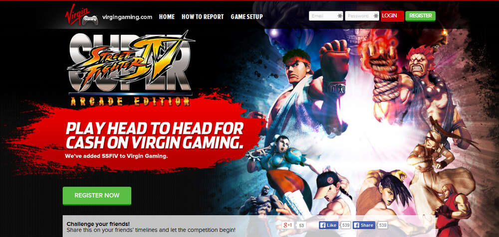 Virgin Gaming tarjoaa mahdollisuuden otella rahasta Super Street Fighter 4 -pelissä