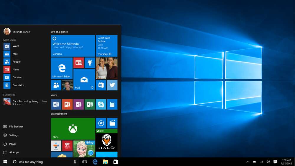 Microsoft lataa Windows 10:n tietokoneellesi 
