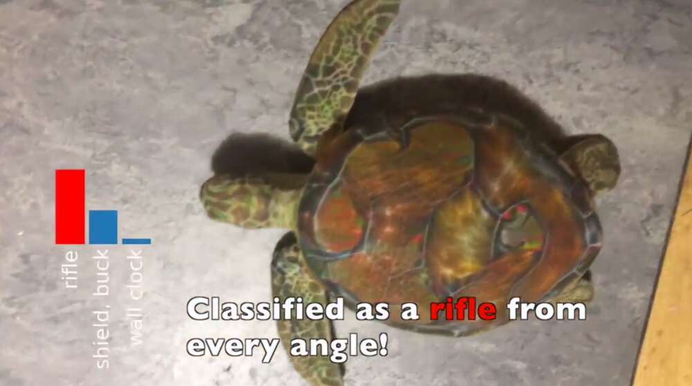 Tutkijat tekivät 3D-kilpikonnan, jota Google luulee kivääriksi