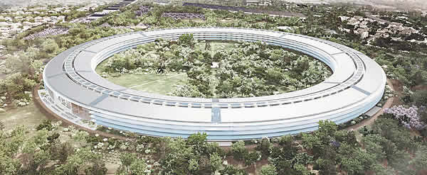 Applen uusi futuristinen päätoimisto kuin avaruusalus