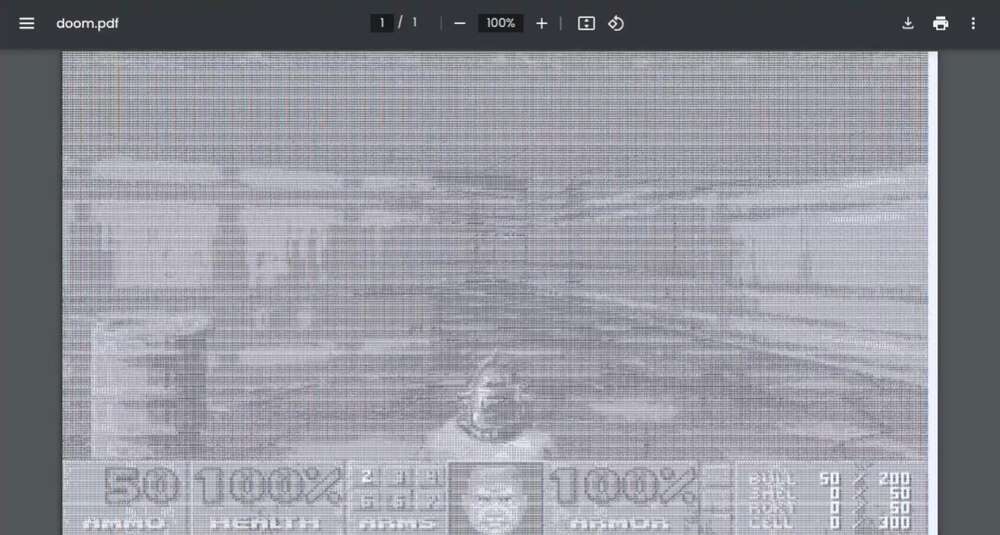 Doom pyörii myös PDF-tiedostossa