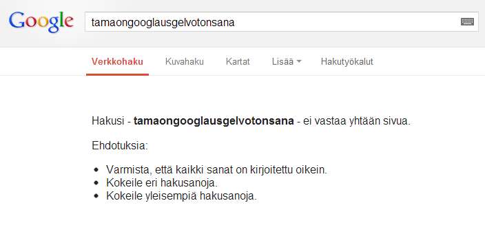 Ogooglebar ei kelvannut Googlelle ruotsinkielen uudeksi sanaksi