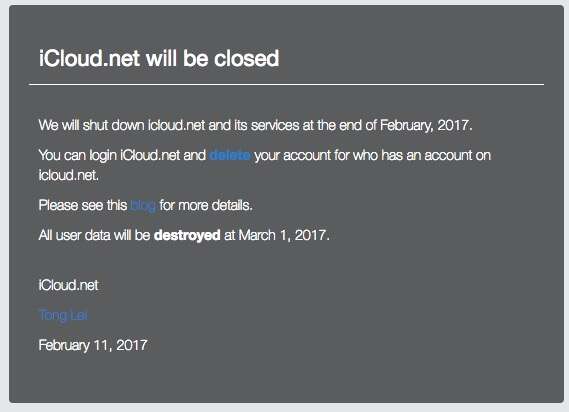 Apple sulki iCloud.netin ja sen some-palvelun