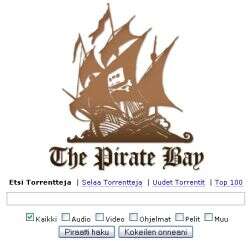 Pirate Bay googletti sivustonsa