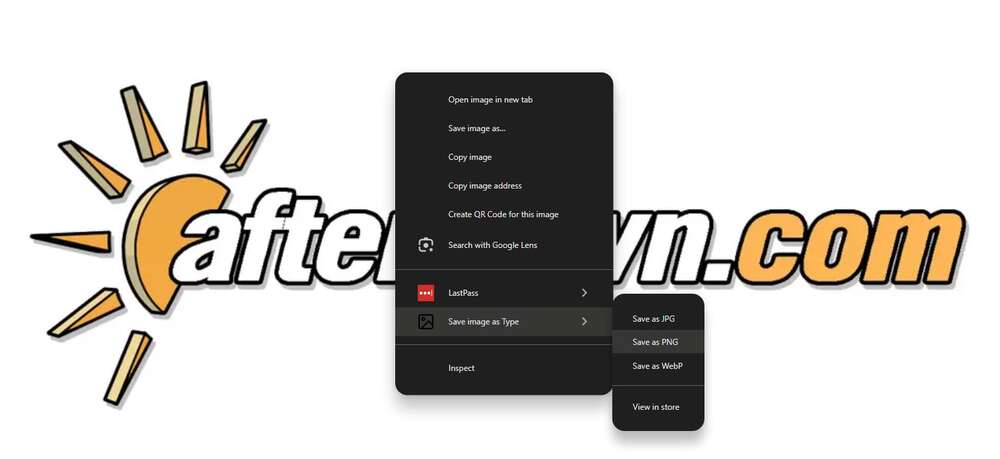 Vinkki: Selaimen lisäosa, joka tallettaa .webp -kuvat suoraan JPEG- tai PNG-muotoon