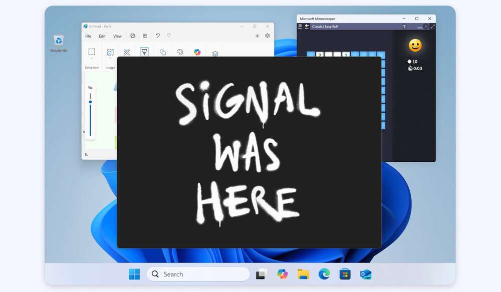 Signal esti ruutukaappaukset Windowsilla