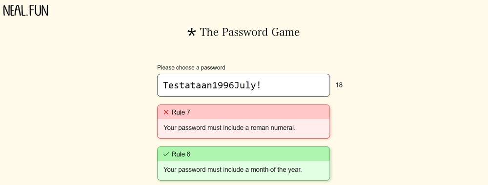 The Password Game on käsittämättömän koukuttava - ja sekopäinen