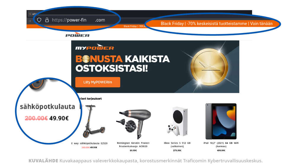 Black Friday on houkutteleva myös huijareille - ole tarkkana kiirettä hyödyntävissä viesteissä