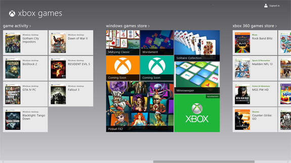 Microsoft paljasti listan Windows 8:lle tulevista Xbox-peleistä