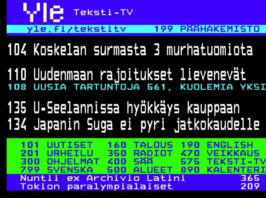 Yle ei ole lopettanut teksti-tv:tä, mutta Elisa Viihde ei jakele sitä enää