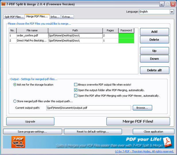 free pdf merger and splitter