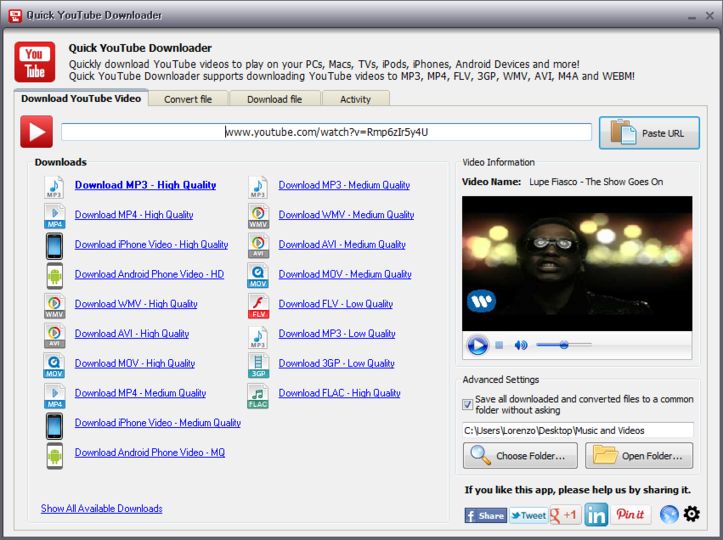 youtube mp3 download program code