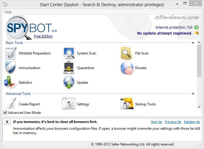 spybot search and destroy free download 2014