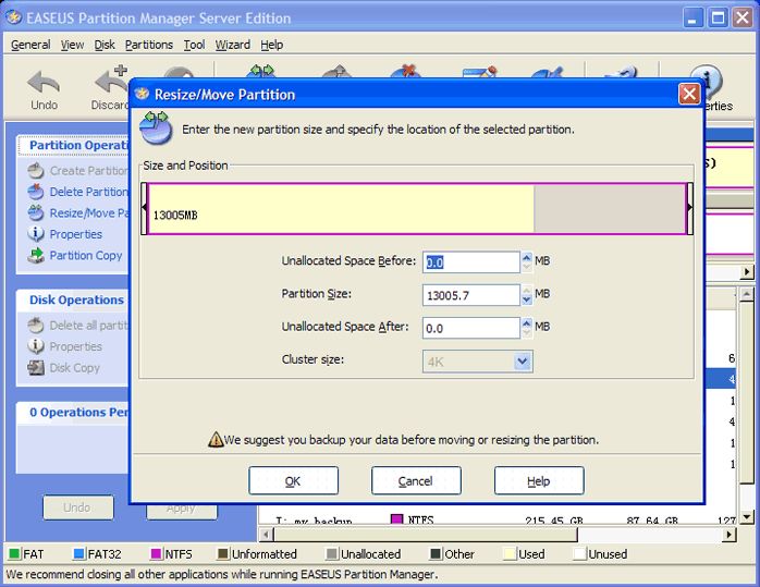 hard disk manager server edition