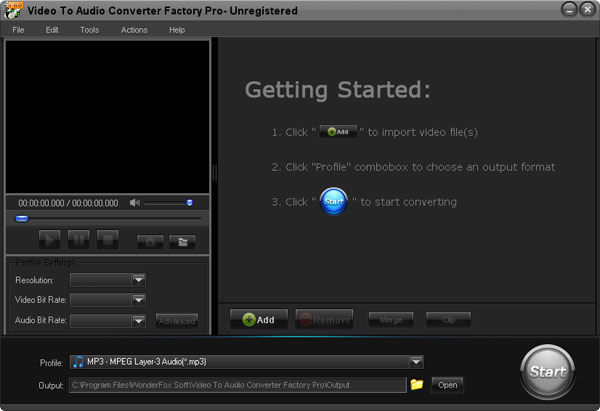 video to audio converter program