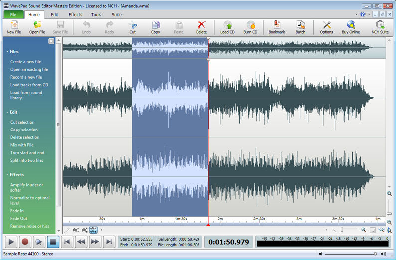 NCH WavePad Audio Editor 17.48 for apple instal