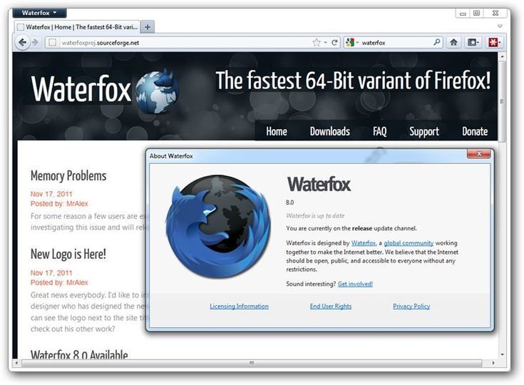 Waterfox 56.0.1 Obtenir Pour OS X El Capitan 10.11 Gratuit Cloud 13762