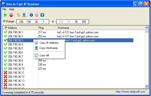Download SterJo Fast IP Scanner v1.0 (freeware ...