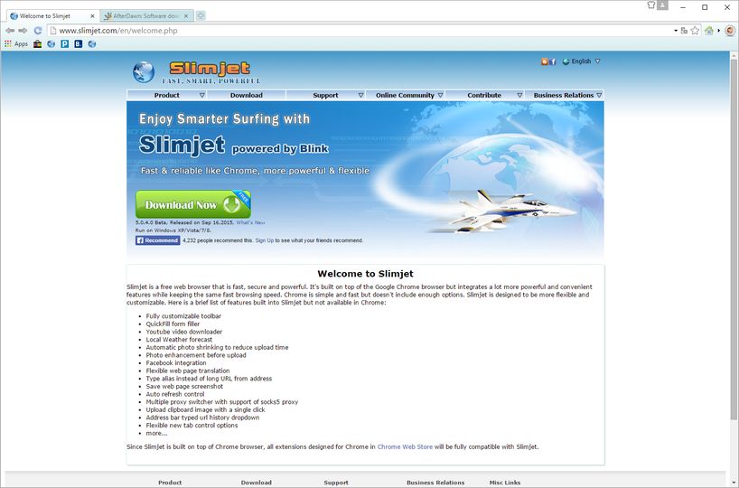 slimjet browser for windows vista