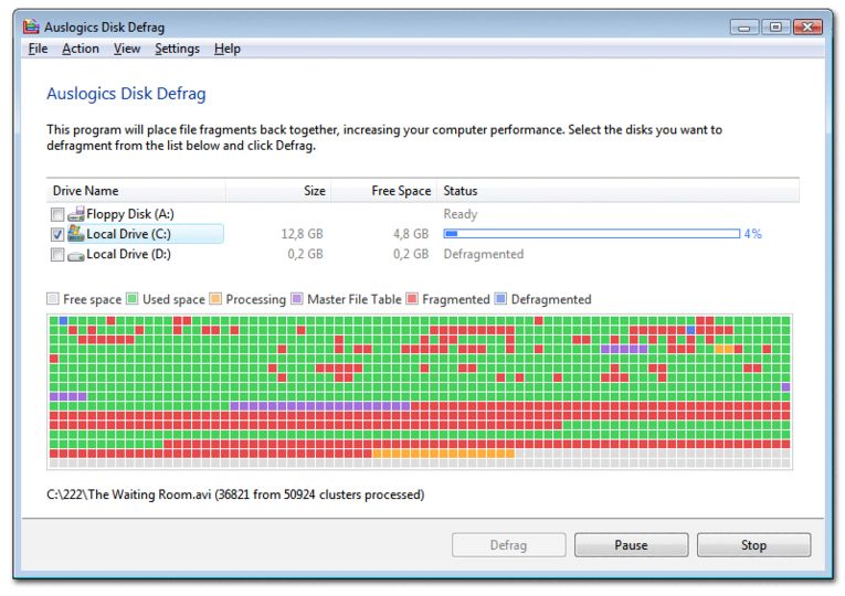 free Auslogics Disk Defrag for iphone download