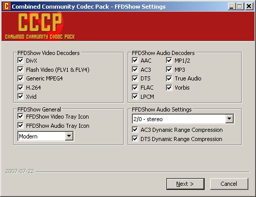 cccp combined community codec pack