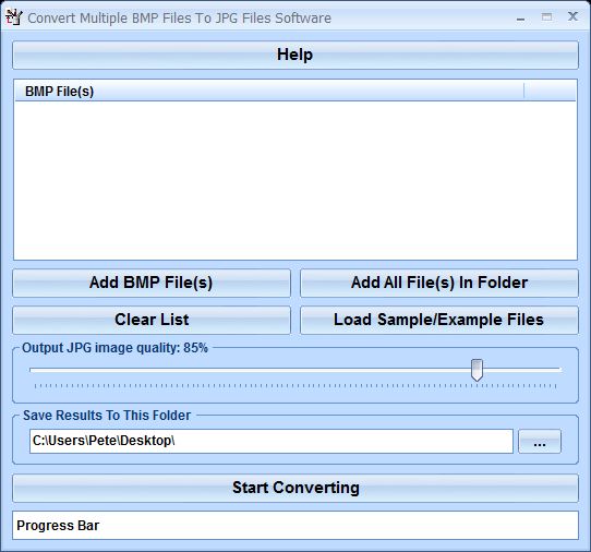Download Convert Multiple BMP Files To JPG Files Software v7.0