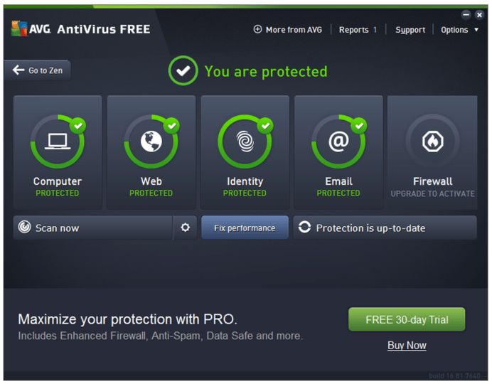 kostenlose Testversion bei Avg Antivirus herunterladen