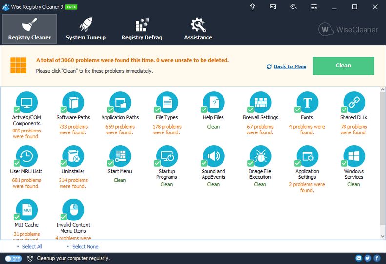 wise registry cleaner v9.52