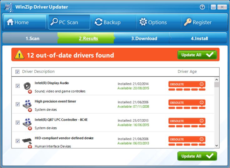 WinZip Driver Updater 5.42.2.10 download the new version for android