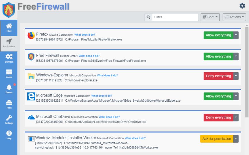 Fort Firewall 3.9. downloading