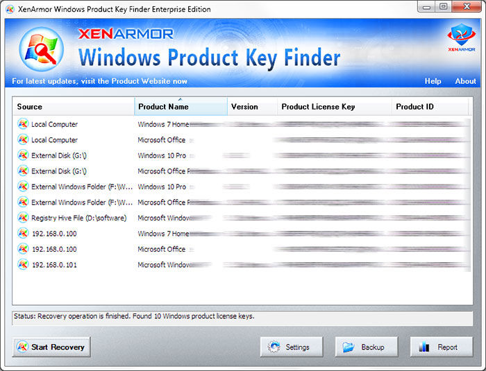 windows product key finder free
