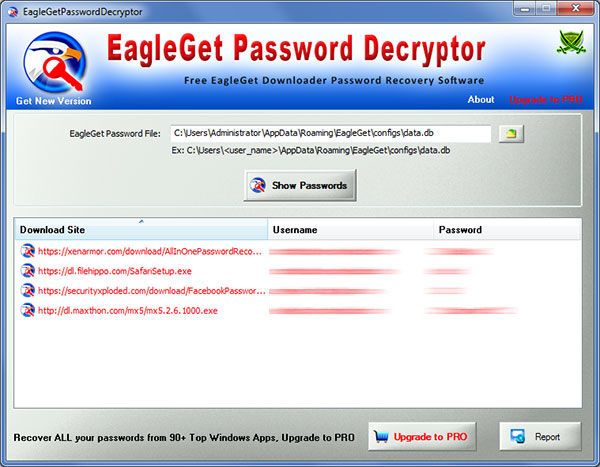 Download EagleGet Password Decryptor v1.0 (freeware) - AfterDawn