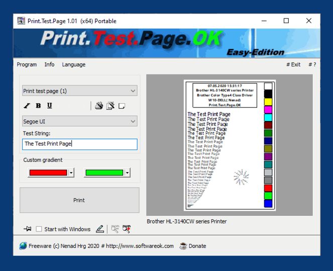 print test page mac