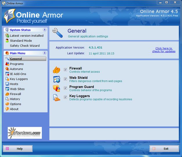 Download Online Armor Free V4 0 0 15 Freeware Afterdawn Software Downloads