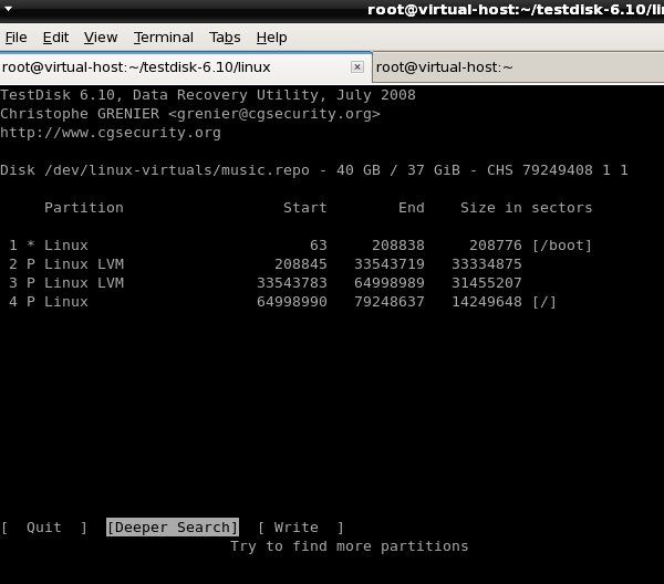 linux testdisk