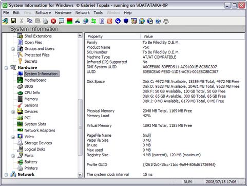 SIW (System Information for Windows) Screenshot