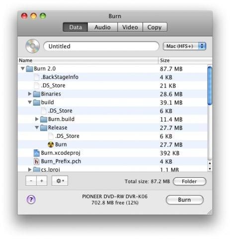 burn mac os x