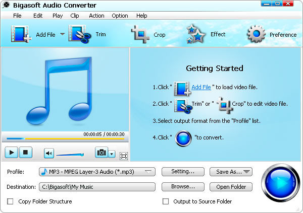 Download Bigasoft Audio Converter v4.3.5.5344 - AfterDawn: Software  downloads