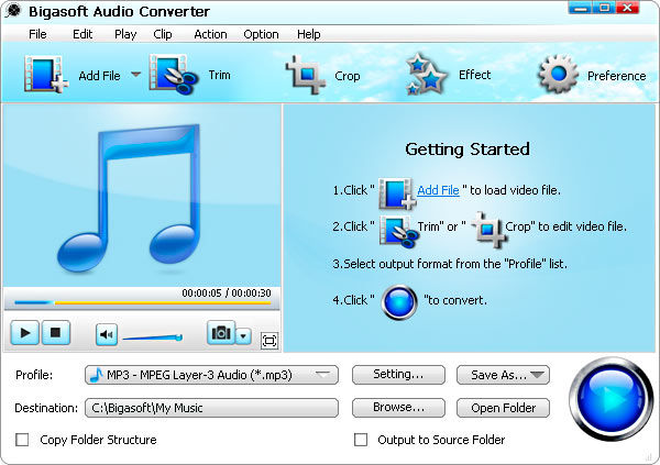 Download Bigasoft Audio Converter v4.3.5.5344 - AfterDawn: Software downloads