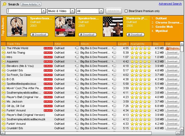 Free music download bearshare mac os